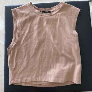 Tan Crop Top